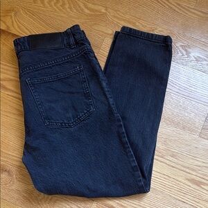 BoohooMAN Black Button Fly Jeans 30